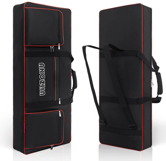 Alt view image 2 of 7 - 61 Key Keyboard Case, Soft Padded Keyboard Gig Bag, Piano Bag | Portable Keyboard Carrying Bag with Handle,Adjustable Shoulder Straps, Pockets for Accessories, 40.6"x5.3"x15.7"