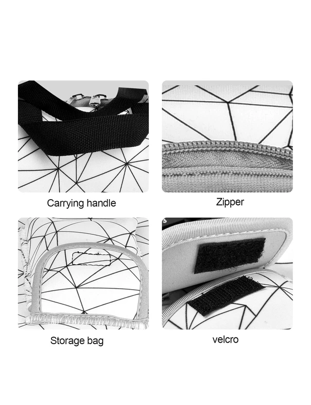 Alt view image 3 of 7 - Keyboard Sleeve Travel Case for Logitech Mk270 Keyboards | Rugged Neoprene Construction Zipper Mouse Storage and Cable Storage Pouch(White)