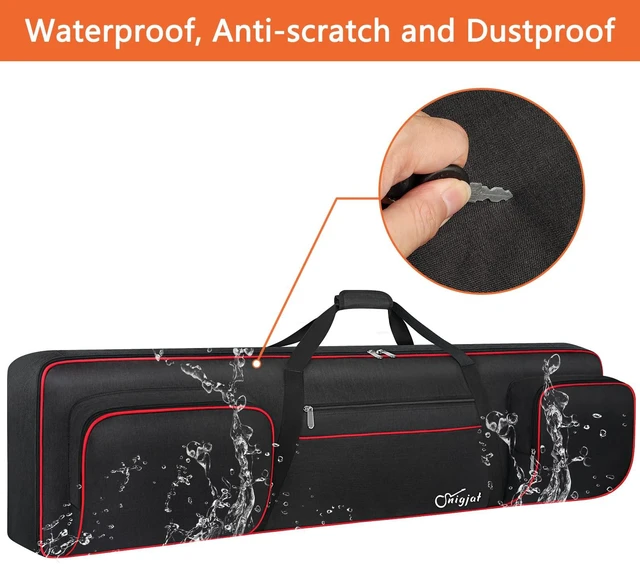 Alt view image 6 of 7 - 88 Key Keyboard Case Soft with Adjustable Padded Shoulder Straps | Padded Piano Case with Handle, Keyboard Gig Bag with 3 Pockets for Sheet Stand, Pedals, Cables (Size: 53.5"x13.8"x6.8")