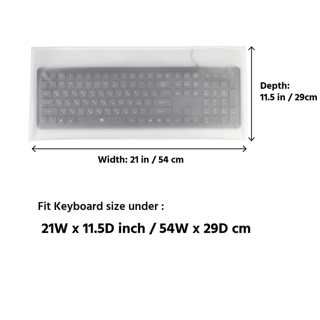 Alt view image 2 of 7 - Keyboard Dust Cover, Universal PC Computer Desktop Keyboard Skin Protector Cover By SZBRO (21W x11.5D)