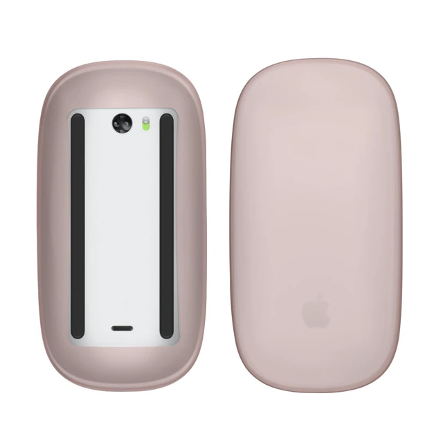 Alt view image 7 of 7 - Silicone Cover Compatible with Apple Magic Mouse 1/2 Cover - Soft Mouse Protector Grip - Dusty Pink