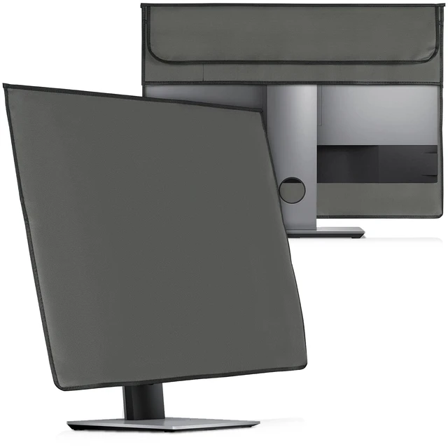Main image of Cover Compatible with 27-28" monitor - 3-IN-1 Case with Storage for Mouse, Keyboard - Dark Grey