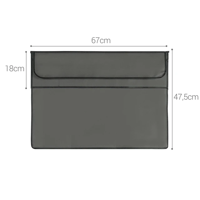 Alt view image 3 of 7 - Cover Compatible with 27-28" monitor - 3-IN-1 Case with Storage for Mouse, Keyboard - Dark Grey
