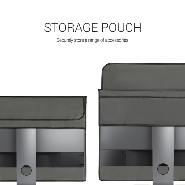 Alt view image 6 of 7 - Cover Compatible with 27-28" monitor - 3-IN-1 Case with Storage for Mouse, Keyboard - Dark Grey