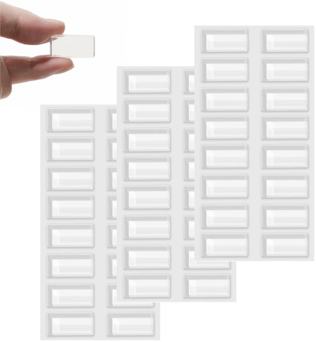 Main image of Self-Adhesive Rubber Feet, Non-Skid Bumper Pads for Electronics, Speakers, Furnitures, Appliances, Audio Equipment, Laptop - Clear Rectangle (48pcs)