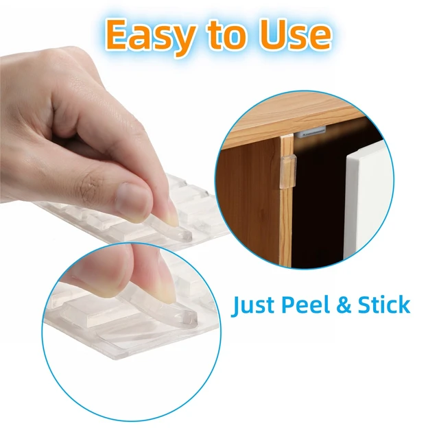 Alt view image 3 of 6 - Self-Adhesive Rubber Feet, Non-Skid Bumper Pads for Electronics, Speakers, Furnitures, Appliances, Audio Equipment, Laptop - Clear Rectangle (48pcs)