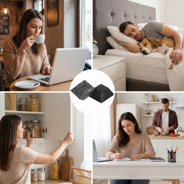 Alt view image 7 of 7 - 40PCS Rubber Feet for Electronics Stick on Rubber-Feets Rubbers Bumpers Self Adhesive Laptop Anti Slip Pads Small Square Rubbers Bumpers for Cabinet Doors Furniture Foot