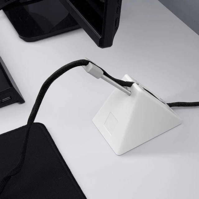 Alt view image 7 of 7 - Mouse Bungee Mouse Cord Clip Cord Management System Fixer Holder for Esports FPS Game (3.0 White)