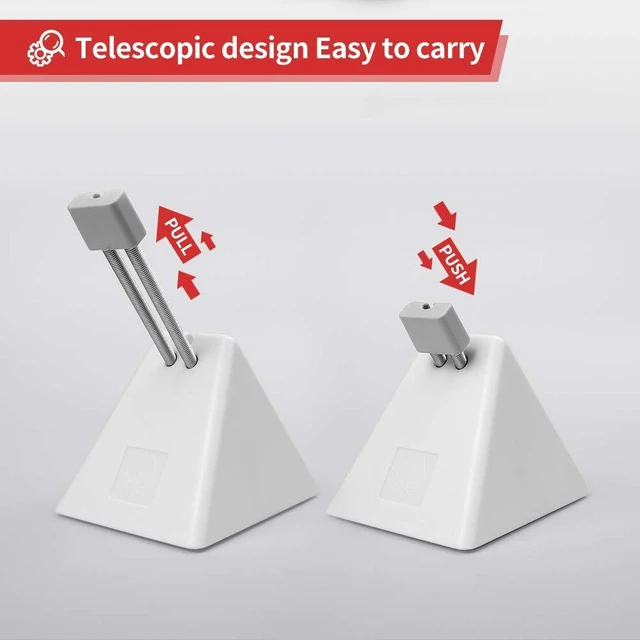 Alt view image 3 of 7 - Mouse Bungee Mouse Cord Clip Cord Management System Fixer Holder for Esports FPS Game (3.0 White)