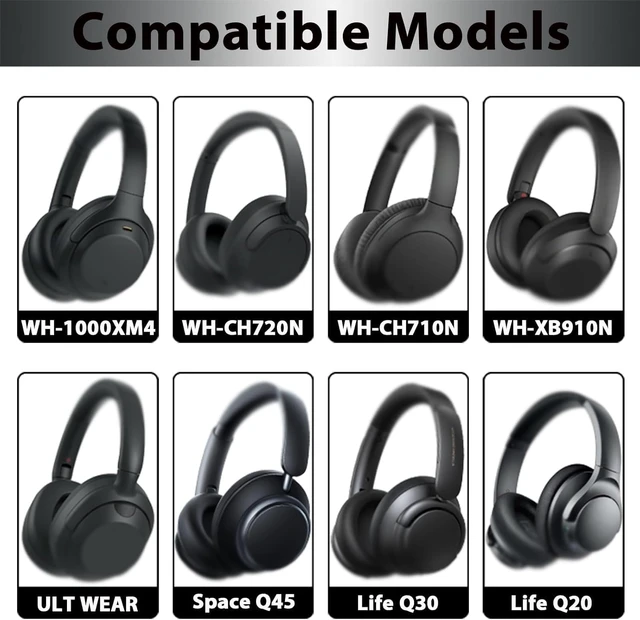 Alt view image 2 of 7 - Headphone Headband Cover for Sony Soundcore JBL Bose, Custom Pink | Silicone Sweat Cover for Sony WH-1000XM4 XM3 & Soundcore Q45 Q30 Q20 Q20i & JBL Tune 720BT & Bose QuietComfort Series