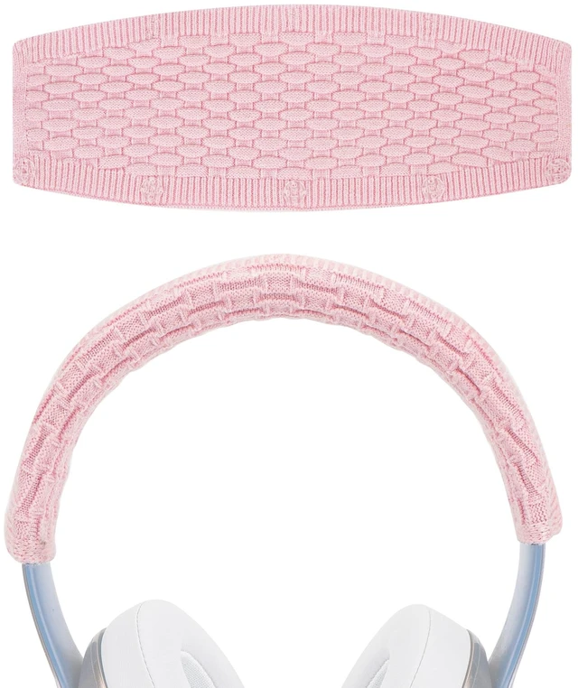 Main image of NOVA Knit Fabric Headband Cover Compatible with Beats, Bose, AKG, Sennheiser, Sony, Audio-Technica Headphones, Sweat Cover, Easy DIY Installation (Pink)