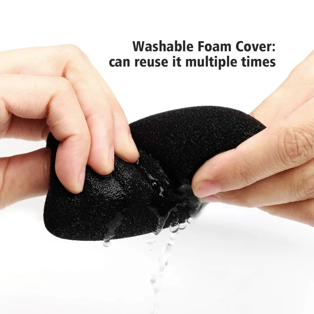 Alt view image 5 of 7 - Windscreen Pop Filter Compatible with AT2020,Mic Foam Cover+Furry Windscreen Muff Wind Compatible with Audio Technica at2020 at2035 at2500 at2050 at4040,Chromlives Furry & Foam Microphone Cover 2Pack