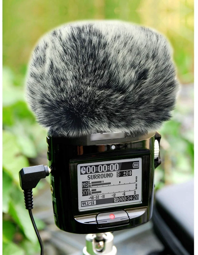 Alt view image 7 of 7 - Furry Outdoor Microphone Windscreen Muff for Zoom H4N Pro Portable Digital Recorders, Zoom Mic Windscreen Fur Windshield Dead Cat Wind Cover Pop Filter by YOUSHARES