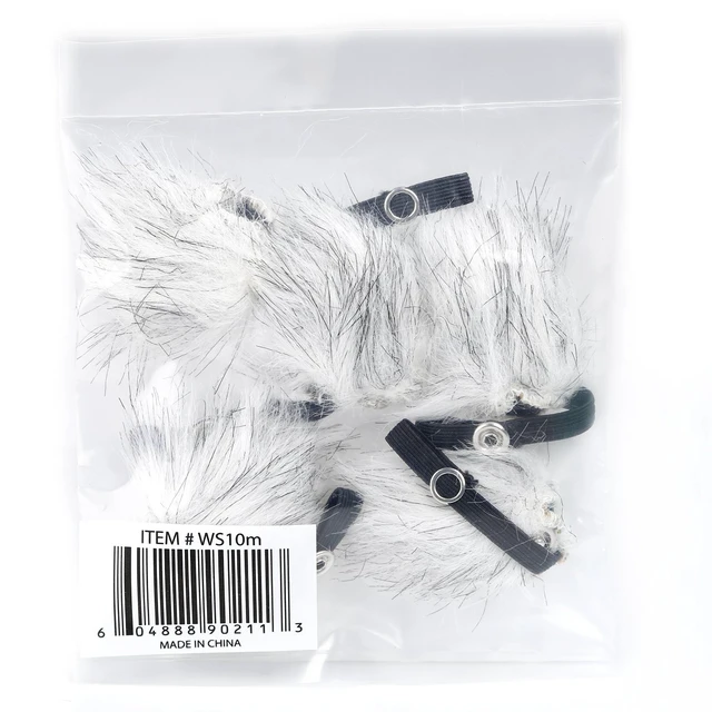 Alt view image 5 of 5 - WS10m 5 Pack Universal Furry Lavalier Microphone Windscreen Muff, Shure, Rode, and 8-13 mm Lapel Mics