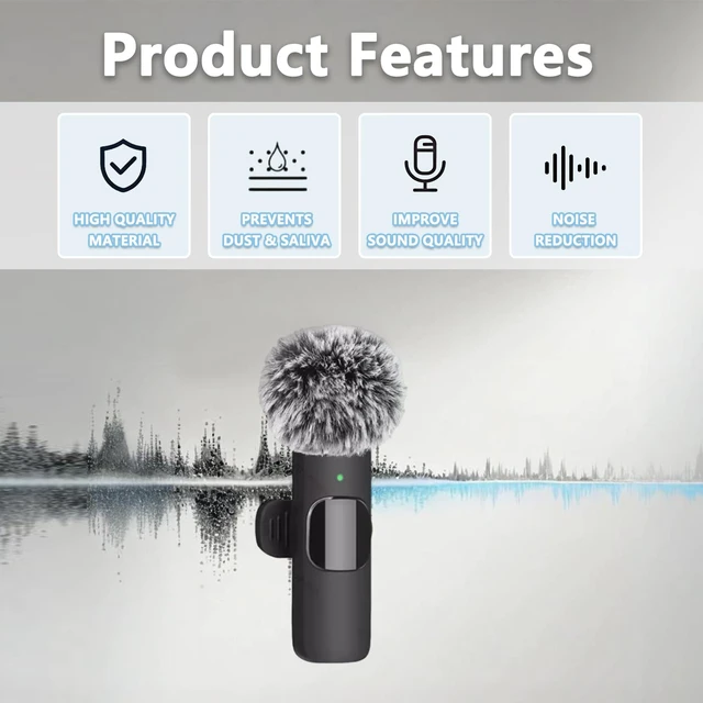 Alt view image 3 of 6 - Mini Wireless Furry Windscreen Covers, Microphone Windscreen for Lavalier Lapel Microphone Mini Furry Mic Cover Noise Reduction - 5 pack