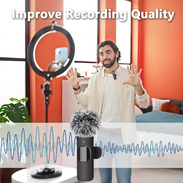 Alt view image 5 of 6 - Mini Wireless Furry Windscreen Covers, Microphone Windscreen for Lavalier Lapel Microphone Mini Furry Mic Cover Noise Reduction - 5 pack