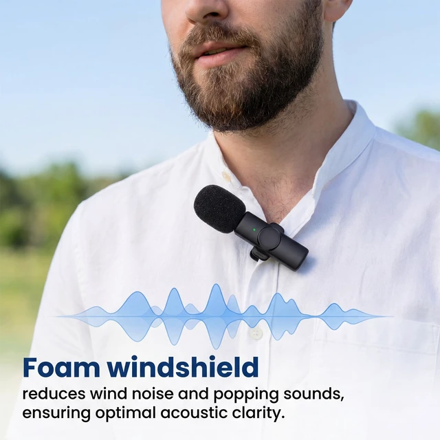Alt view image 7 of 7 - Microphone Cover, 8 PCS Mini Wireless Furry Mic Windscreen & Foam Cover Set Windproof Microphone Windscreen Wind Muff Foam Mic Covers for Lavalier Microphones, to Reduce Plosive Highlight the Vocals