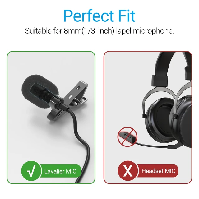 Alt view image 7 of 7 - Furry Windscreen & Foam Cover Set for Lavalier Lapel Microphone, Muff Windshield Windjammer Deadcat Wind Muff & Dead Cat Set for Mini Clip-On Lav MIC, 5-Pack of Each