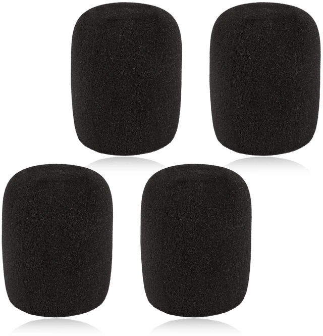 Main image of 4 Pack Microphones Cover Soft Foam Mic Covers Microphone Foam Covers Microphone Windscreen Protection for Most Standard Handheld Microphones