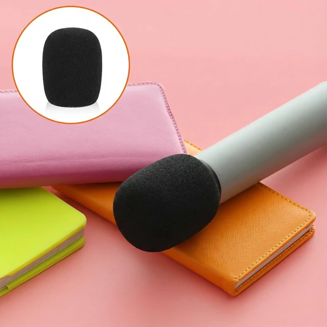 Alt view image 3 of 7 - 4 Pack Microphones Cover Soft Foam Mic Covers Microphone Foam Covers Microphone Windscreen Protection for Most Standard Handheld Microphones