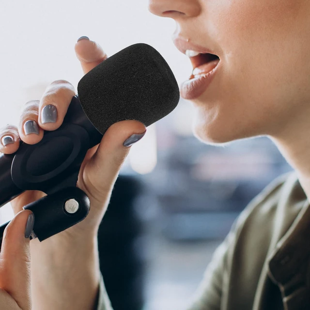 Alt view image 7 of 7 - 4 Pack Microphones Cover Soft Foam Mic Covers Microphone Foam Covers Microphone Windscreen Protection for Most Standard Handheld Microphones