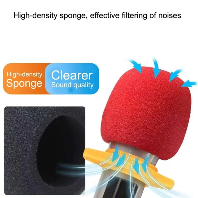 Alt view image 3 of 7 - Thick Microphone Cover,Foam Mic Covers Windscreen Suitable for Most Standard Handheld Stage Microphone,Reusable Foam Covers (5 Pack)