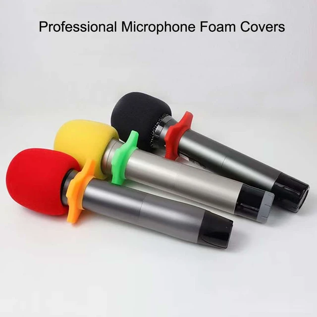Alt view image 5 of 7 - Thick Microphone Cover,Foam Mic Covers Windscreen Suitable for Most Standard Handheld Stage Microphone,Reusable Foam Covers (5 Pack)