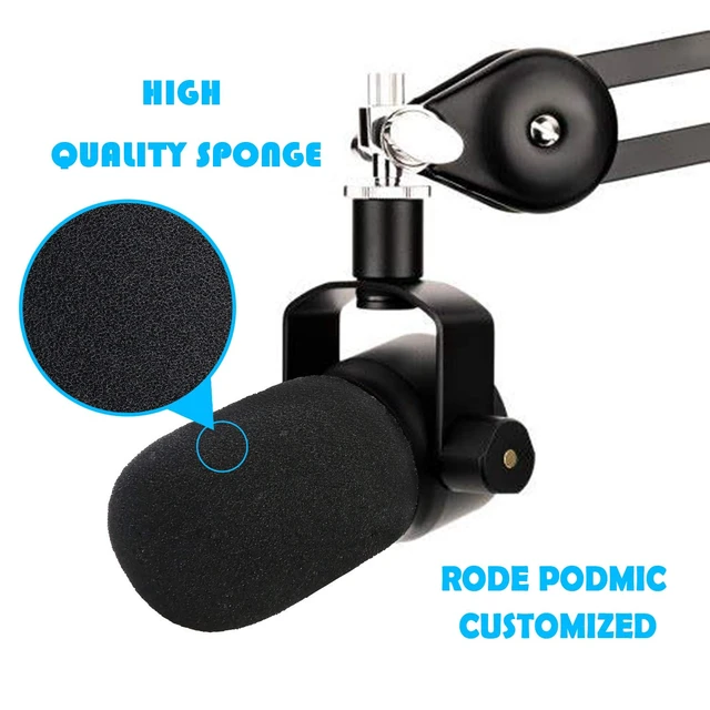 PodMic Pop Filter Foam Cover - Mic Windscreen Wind Cover Customized for ...