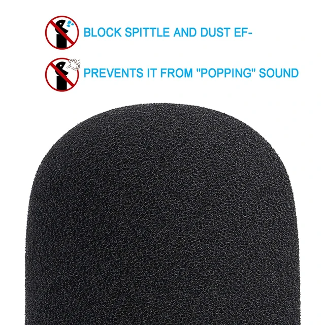 PodMic Pop Filter Foam Cover - Mic Windscreen Wind Cover Customized for ...