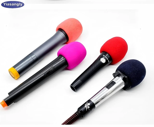Alt view image 6 of 7 - Microphone Cover, Thick Colorful Foam Mic Cover, Handheld Stage Microphone Windscreen, Reusable Foam Covers Foam Micro Filter for Most Handheld Microphone for Karaoke DJ - 10 Pieces