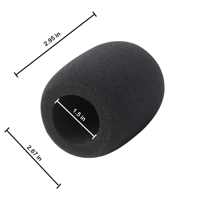 Alt view image 4 of 7 - 2 Pack Foam Mic Cover Handheld Microphone Windscreen | Fits Most Ball-Type Microphone, Soft and Comfortable Mic Muffler Handheld Microphone Cover