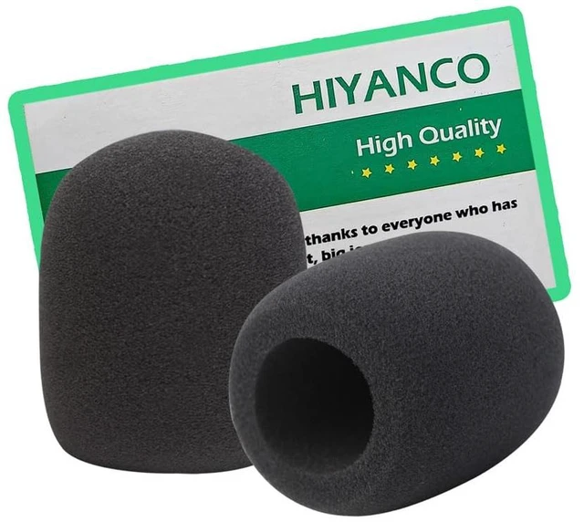 Alt view image 7 of 7 - 2 Pack Foam Mic Cover Handheld Microphone Windscreen | Fits Most Ball-Type Microphone, Soft and Comfortable Mic Muffler Handheld Microphone Cover