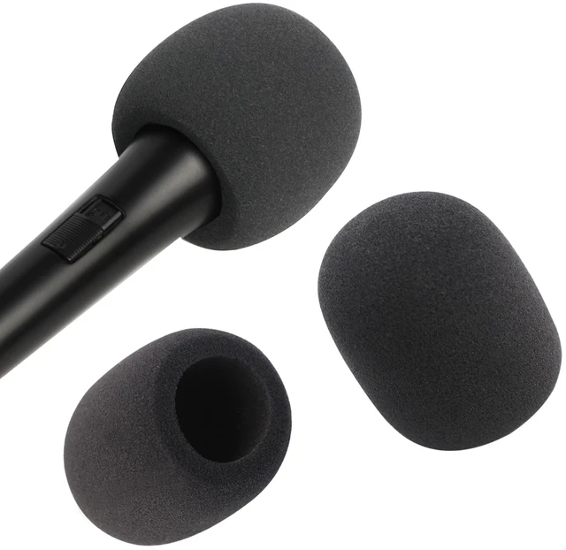 Alt view image 6 of 7 - 2 Pack Foam Mic Cover Handheld Microphone Windscreen | Fits Most Ball-Type Microphone, Soft and Comfortable Mic Muffler Handheld Microphone Cover