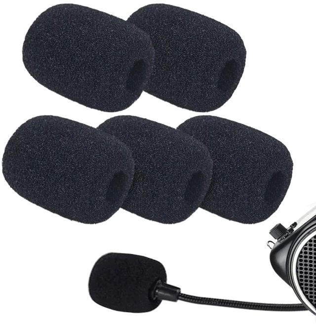 Main image of Headset Microphone Covers Foam, Lapel Headset Microphone Windscreen Sponge Foam Microphone Windscreen Mini Foam Cover for Variety of Headset Microphone Noise Reduction (5pcs)