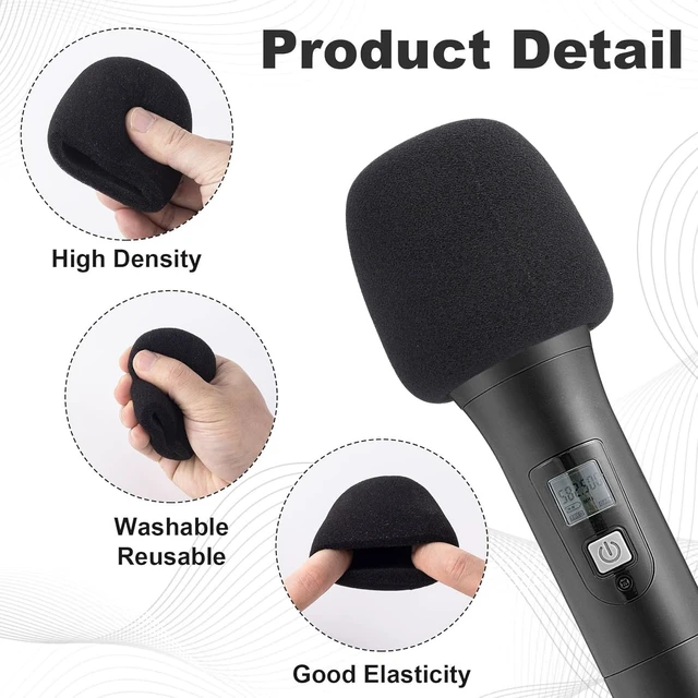 Alt view image 5 of 7 - Foam Microphone Windscreen, Disposable Mic Cover, Soft Sponge Foam Mic Windscreen Compatible with SM58 Series Microphones for Recording, Live Streaming, Podcast,KTV,With JBL Microphones