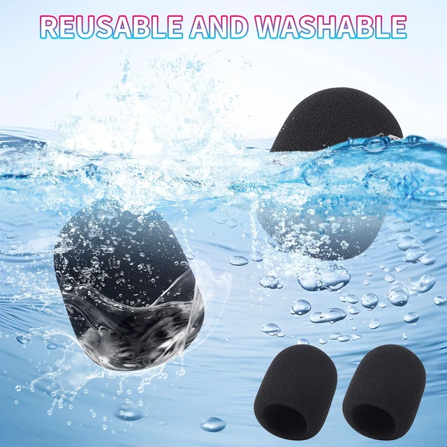 Alt view image 6 of 7 - Foam Microphone Windscreen, Disposable Mic Cover, Soft Sponge Foam Mic Windscreen Compatible with SM58 Series Microphones for Recording, Live Streaming, Podcast,KTV,With JBL Microphones