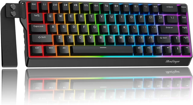 Main image of 60% Wireless Mechanical Gaming Keyboard, Bluetooth/2.4GHz/USB-C Hot Swappable RGB Backlit Keyboard with PBT Keycaps, 60 Percent Compact Keyboard for Mac PC PS5 Xbox, White Black