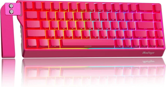 Main image of 60% Wireless Mechanical Gaming Keyboard, Bluetooth/2.4GHz/USB-C Hot Swappable RGB Backlit Keyboard with PBT Keycaps, 60 Percent Compact Keyboard for Mac PC PS5 Xbox, White Pink