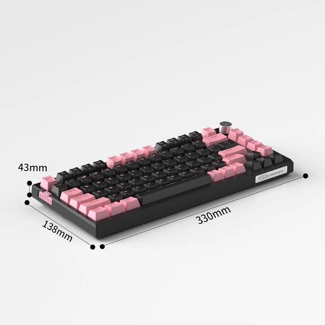 Alt view image 4 of 7 - SKY81 75% Wireless Gasket Mechanical Gaming Keyboard, Hot Swappable RGB Custom Creamy Keyboard w/ 5-Layer Padding, BT/2.4G/USB-C, Knob Control, NKRO for Win/Mac (Dreamy Sky, Violet Switch)