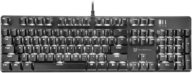 104 Keys Full Size Mechanical Gaming Keyboard | Red Switch Blue/White ...