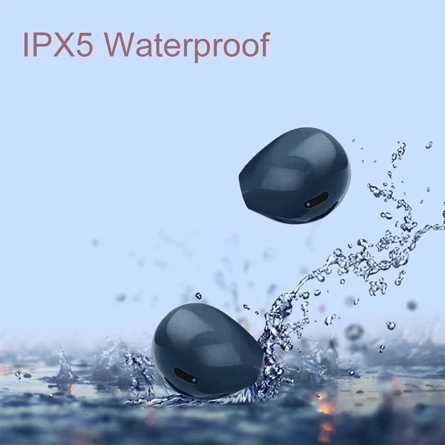 Alt view image 2 of 3 - Invisible Mini Wireless Bluetooth Earbuds, Small Semi in-Ear Earbuds for Work & Daily Use, Touch Control, Lightweight for Music & Audiobooks Blue
