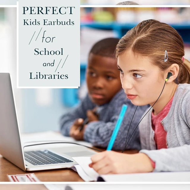 Alt view image 4 of 4 - 100 Pack Wired Earbuds Bulk for Classroom, No Mic 3.5mm, Multicolor | Individually Bagged, Universal for Laptop Tablet, Budget Student Headphones for School Library Testing, Kids Colorful