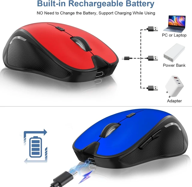 Alt view image 4 of 4 - Mouse for MacBook Bluetooth Wireless Mice Laptop Mac Pro iPad with Jiggler 2.Bluetooth Wireless Mouse Blue