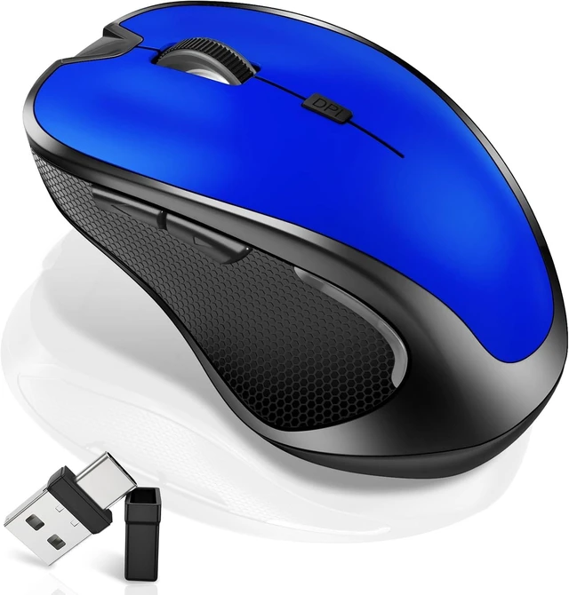 Main image of Mouse for MacBook Bluetooth Wireless Mice Laptop Mac Pro iPad with Jiggler 2.Bluetooth Wireless Mouse Blue