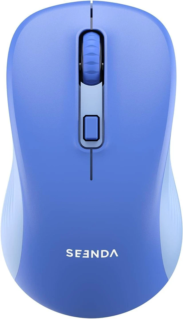 Main image of Bluetooth Wireless Mouse, Dual Mode, Quiet 1600 DPI, Pink | Dual-mode Bluetooth and 2.4G USB mouse with quiet clicks, smooth tracking, ergonomic design, and 12-Months battery life Blue