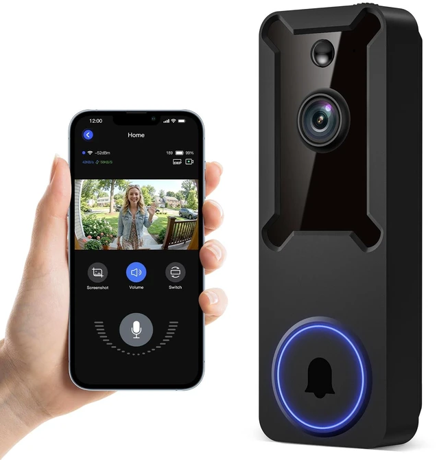 Main image of 1080P Wireless Security Camera, Doorbell Camera Battery Powered | AI Human Motion Detection,120° Wide View, 2.4G WiFi, Night Vision, 2 Way Talk, Indoor/Outdoor Surveillance, Cloud Storage