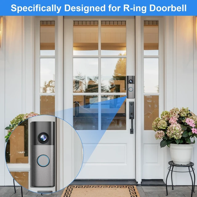 Alt view image 7 of 7 - 2026 Upgrade No-Drill Adhesive Mount for Ring Newest 2026 Battery Doorbell, No Drilling Wireless Video Camera Door Mounting Holder Bracket Accessories Easy Installation for Apartments Office Houses