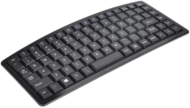 Main image of Wave Keys Wireless Ergonomic Keyboard - 2.4G USB - Portable - Scissors Foot Structure, Stain-Resistant Fabric for Windows, Desktop, Laptop
