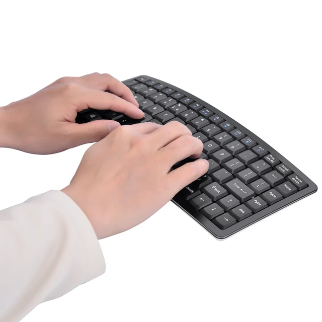 Alt view image 6 of 7 - Wave Keys Wireless Ergonomic Keyboard - 2.4G USB - Portable - Scissors Foot Structure, Stain-Resistant Fabric for Windows, Desktop, Laptop