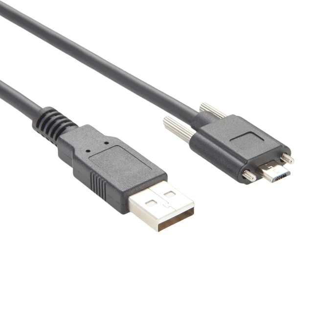 Alt view image 3 of 6 - USB 2.0 A Male to Micro USB Locking Screw Panel Mount Cable USB 2.0 Micro B Sync Charging & Data Cord Camera link Cable for Industrial Camera,Cell Phone,Tablet,MP3,Game Controller Hard Disk (1.5M/5FT)